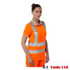 Pulsar PR701 Women’s Rail-Spec High Visibility Short Sleeve Polo Shirt Orange