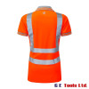 Pulsar PR701 Women’s Rail-Spec High Visibility Short Sleeve Polo Shirt Orange