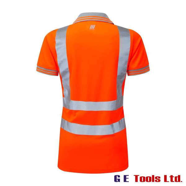 Pulsar PR701 Women’s Rail-Spec High Visibility Short Sleeve Polo Shirt Orange