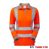 Pulsar PR703 Women’s High Visibility Rail-Spec Long Sleeve Polo Shirt Orange