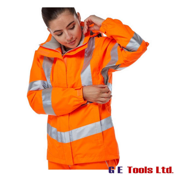 Pulsar PR705 Women’s High Visibility Rail-Spec Unlined Storm Coat Orange