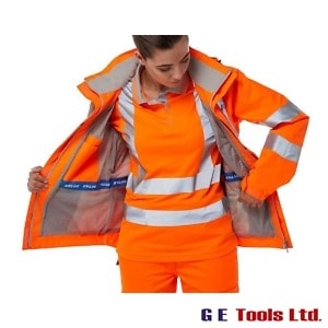 Pulsar PR705 Women’s High Visibility Rail-Spec Unlined Storm Coat Orange