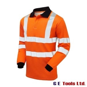 Pulsar PRARC21 FR-AST-ARC High Visibility Long Sleeve Polo Shirt Orange Pulsar PRARC21 FR-AST-ARC High Visibility Long Sleeve Polo Shirt Orange