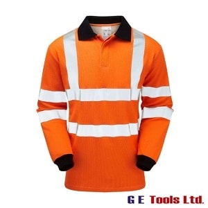Pulsar PRARC21 FR-AST-ARC High Visibility Long Sleeve Polo Shirt Orange Pulsar PRARC21 FR-AST-ARC High Visibility Long Sleeve Polo Shirt Orange