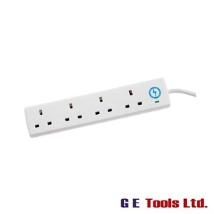SMJ Extension Lead 240V 4-Way 13A Surge Protection 2m SMJ Extension Lead 240V 4-Way 13A Surge Protection 2m