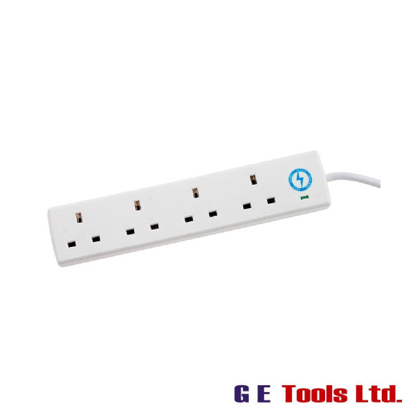 SMJ Extension Lead 240V 4-Way 13A Surge Protection 2m
