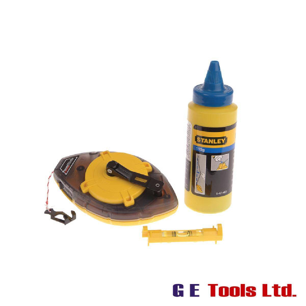 Stanley Power Winder Chalk Line 30m, Chalk & Level