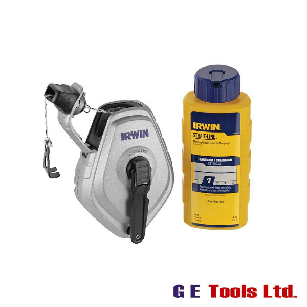 Irwin STRAIT-LINE HPP Chalk Reel Set 30m & Blue Chalk 113g Irwin STRAIT-LINE HPP Chalk Reel Set 30m & Blue Chalk 113g