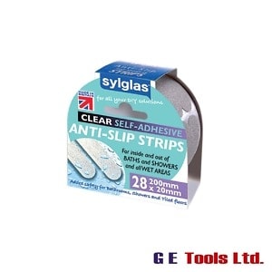 Sylglas Anti-Slip Strips 200 x 20mm Clear (Pack 28) Sylglas Anti-Slip Strips 200 x 20mm Clear (Pack 28)