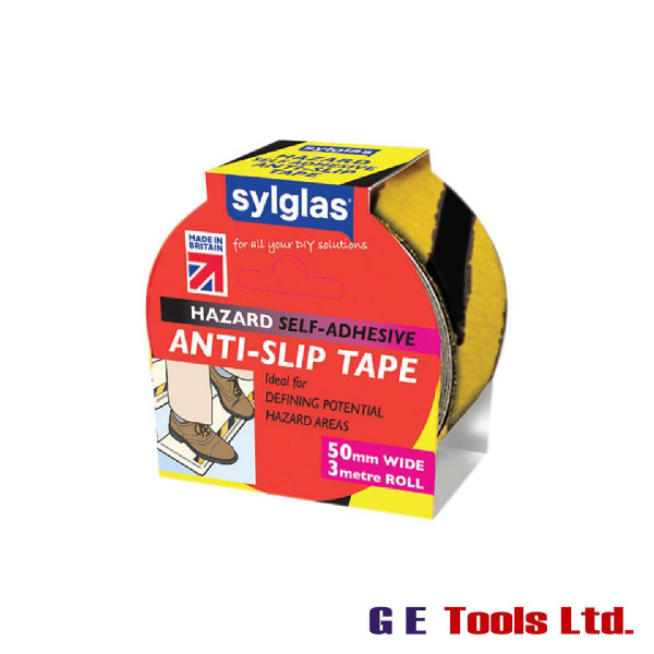 Sylglas Anti-Slip Tape 50mm x 3m Black & Yellow Hazard Sylglas Anti-Slip Tape 50mm x 3m Black & Yellow Hazard