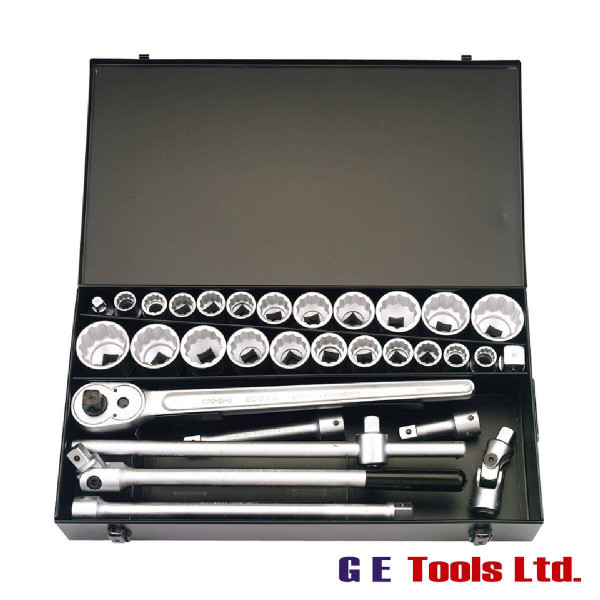 Elora 3/4″ Square Drive Metric and Imperial Socket Set (31 Piece)