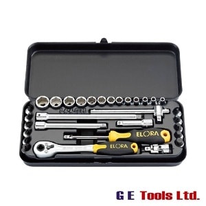 Elora 1/4″ Sq. Dr. Metric Socket Set (31 Piece)