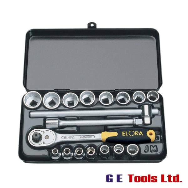 Elora 3/8″ Sqare Drive Metric Socket Set (18 Piece)
