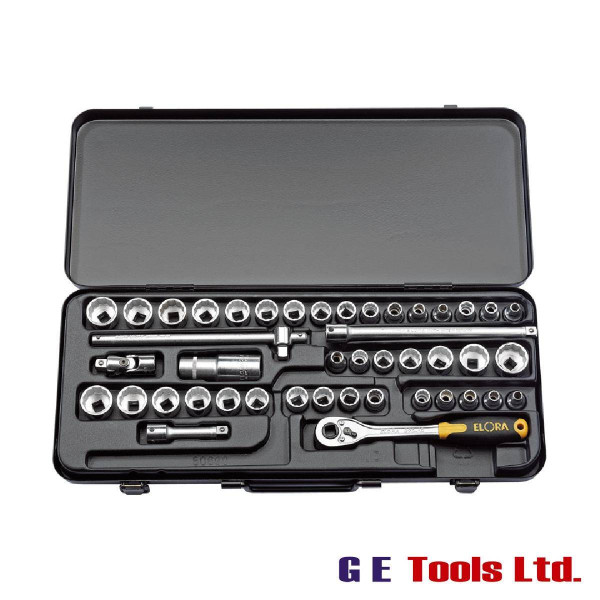 Elora 3/8″ Sqare Drive Metric, Whitworth and Imperial Socket Set (44 Piece)