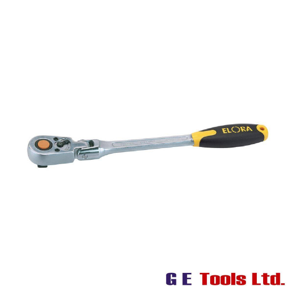 Elora 305mm 1/2″ Square Drive Quick Release Soft Grip Reversible Ratchet with Flexible Head