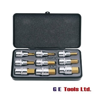 Elora Metric Hexagon Socket Bit Set (9 Piece) Elora Metric Hexagon Socket Bit Set (9 Piece)