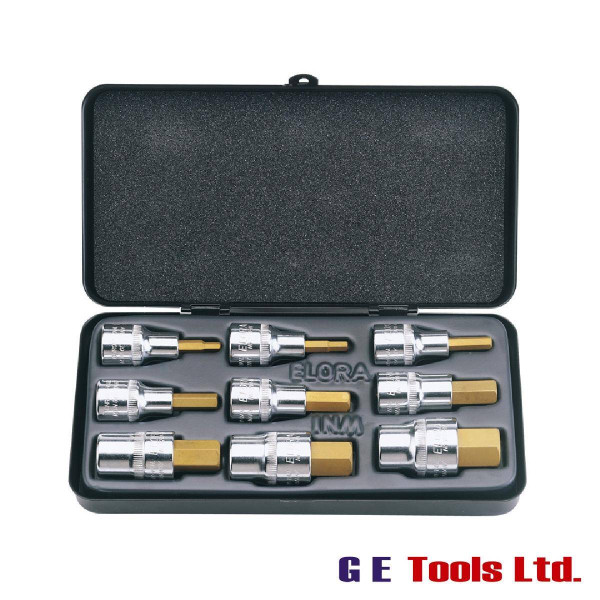 Elora Metric Hexagon Socket Bit Set (9 Piece)