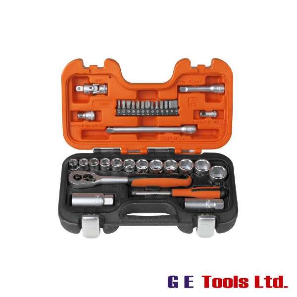 Bahco S330 Socket Set of 34 Metric 1/4in & 3/8in Drive