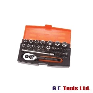 Bahco SL25 Socket Set of 25 Metric 1/4in Drive