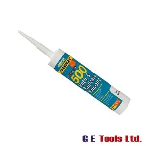 Everbuild 500 Bath & Sanitary Silicone Sealant – Various Colours