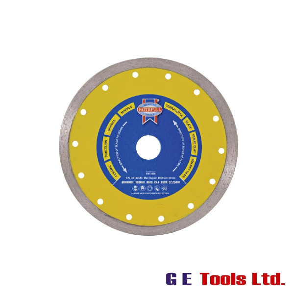 Faithfull Diamond Tile Blade Continuous Rim 115 x 22.2mm