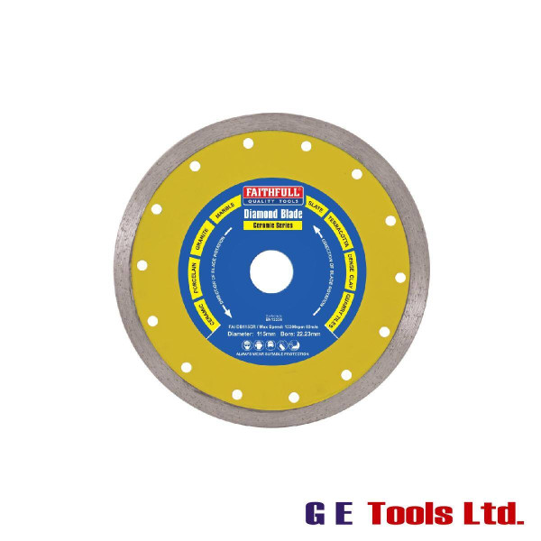 Faithfull Diamond Tile Blade Continuous Rim 180 x 25.4mm
