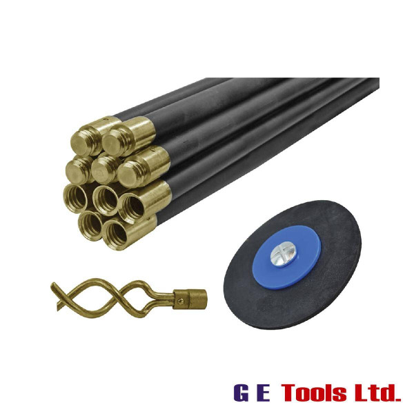 Faithfull Universal Drain Clean Set (10 x Rods Plunger & Worm)