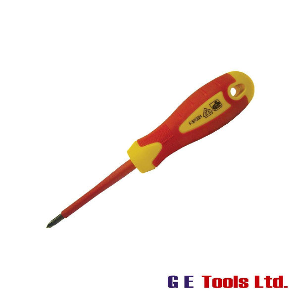 Faithfull VDE Soft Grip Screwdriver Pozi Tip PZ1 x 80mm