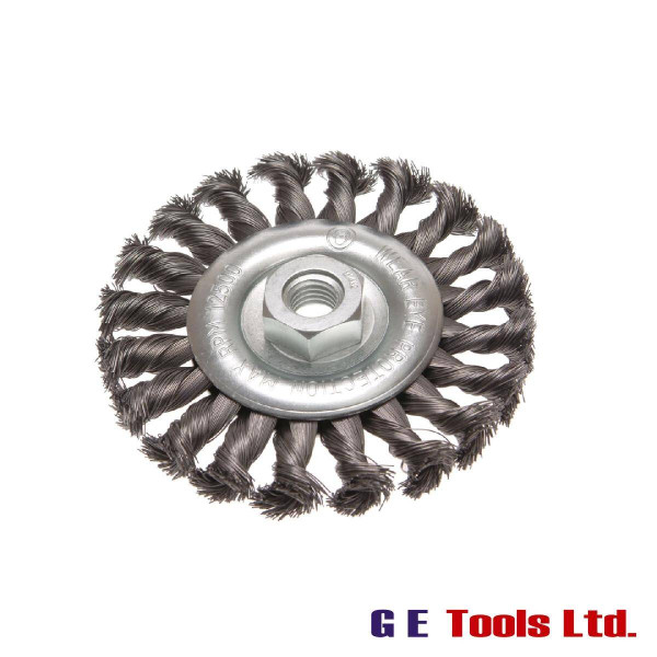 Faithfull Circular Wire Brush 115 x 12mm M14x2 Bore 0.35mm Wire