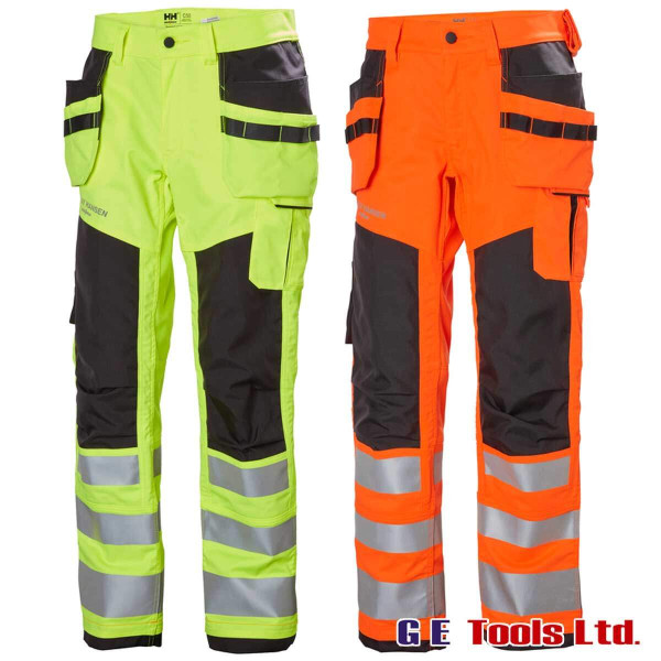 Helly Hansen 77423 Alna 2.0 High Visibility Construction Trousers Cl 2