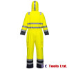Portwest S775 Bizflame Hi-Vis Waterproof Coveralls Yellow/Navy