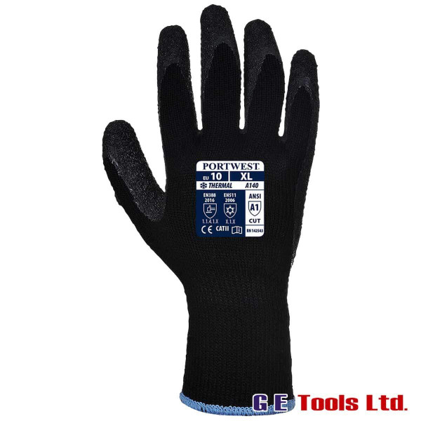 Portwest A140 Hi-Vis Thermal Latex Gloves