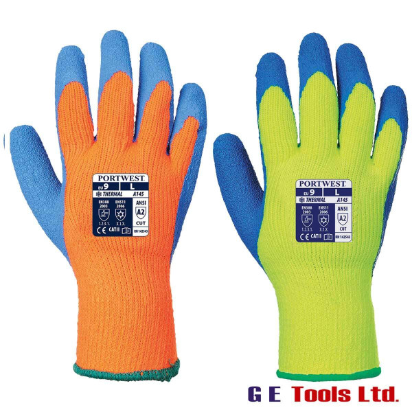 Portwest A145 Cold Grip Thermal Gloves High Visibility