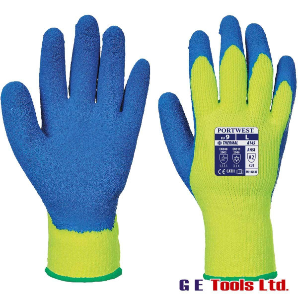 Portwest A145 Cold Grip Thermal Gloves High Visibility