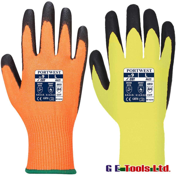 Portwest A625 Cut D Vis-Tex Resistant Glove High Visibility