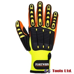 Portwest A721 Anti-Impact Maximum Grip Gloves Yellow/Orange