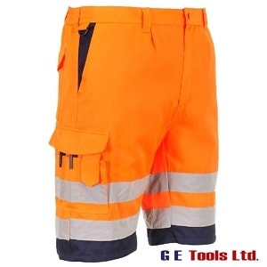 Portwest E043 High Visibility Poly-Cotton Shorts