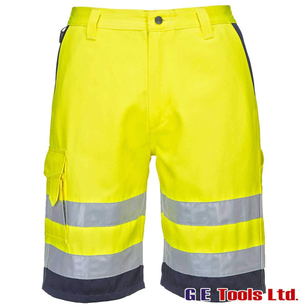 Portwest E043 High Visibility Poly-Cotton Shorts Portwest E043 High Visibility Poly-Cotton Shorts