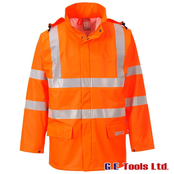 Portwest FR41 Flame Resistant and Waterproof High Visibility Jacket