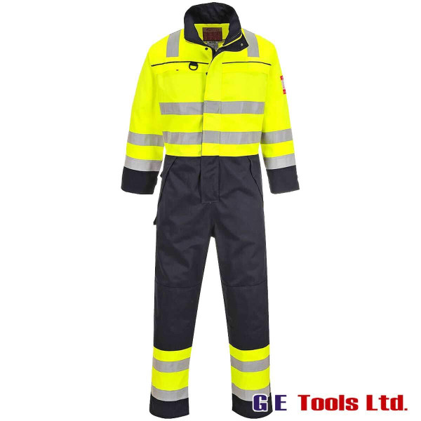 Portwest FR60 High Visibility Multi-norm FR Coverall Yellow/Navy