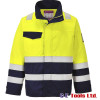 Portwest MV25 High Visibility Flame Resistant Jacket Yellow/Navy