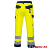 Portwest MV46 High Visibility Yellow/Navy Flame Resistant Trousers