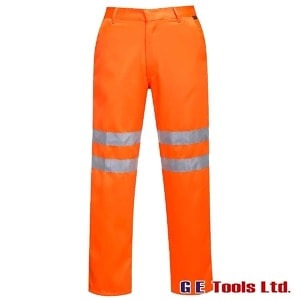 Portwest RT45 High Visibility Rail-Spec Poly-Cotton Trousers Portwest RT45 High Visibility Rail-Spec Poly-Cotton Trousers