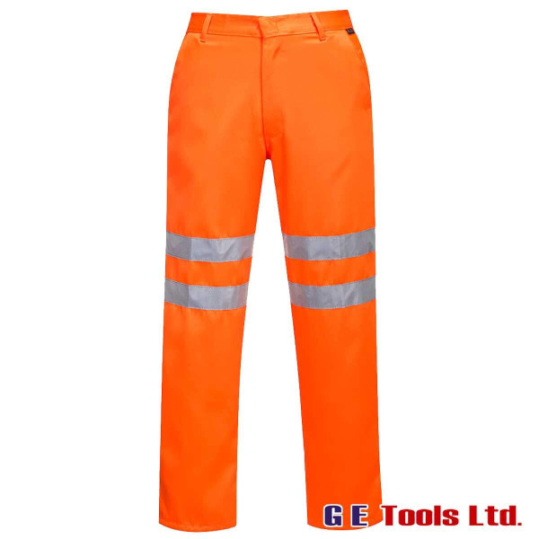 Portwest RT45 High Visibility Rail-Spec Poly-Cotton Trousers