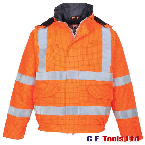 Portwest S773 Rail-Spec High Visibility FR Anti-Static Bomber Jacket