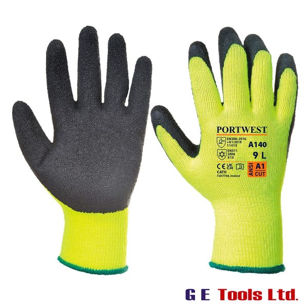 Portwest A140 Hi-Vis Thermal Latex Gloves