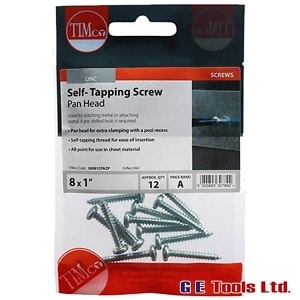 Timco Self-Tapping Pan Head Zinc-Plated Screws