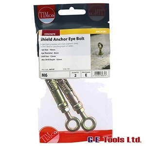 Timco Forged Eyes with Shield Anchors Yellow