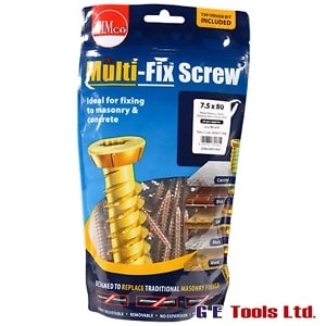 Timco Multi-Fix CSK ZYP Concrete Screw