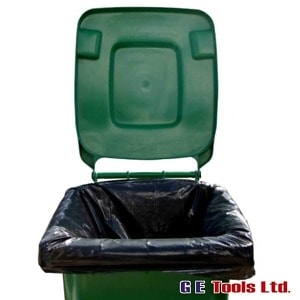 Wheelie Bin Black Liners, Pack of 100